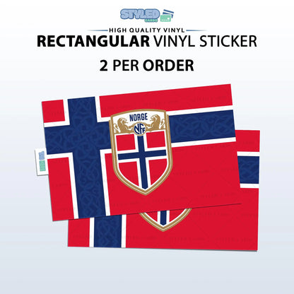 Soccer World Cup Rectangular Embossed Stickers Made with High Quality Vinyl