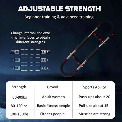 Twister Arm Trainer Adjustable Strength Bar for Chest & Arm Workout Portable Home Gym Equipment for Men Ideal for Upper Body Fitness