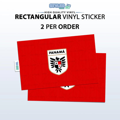 Soccer World Cup Rectangular Embossed Stickers Made with High Quality Vinyl