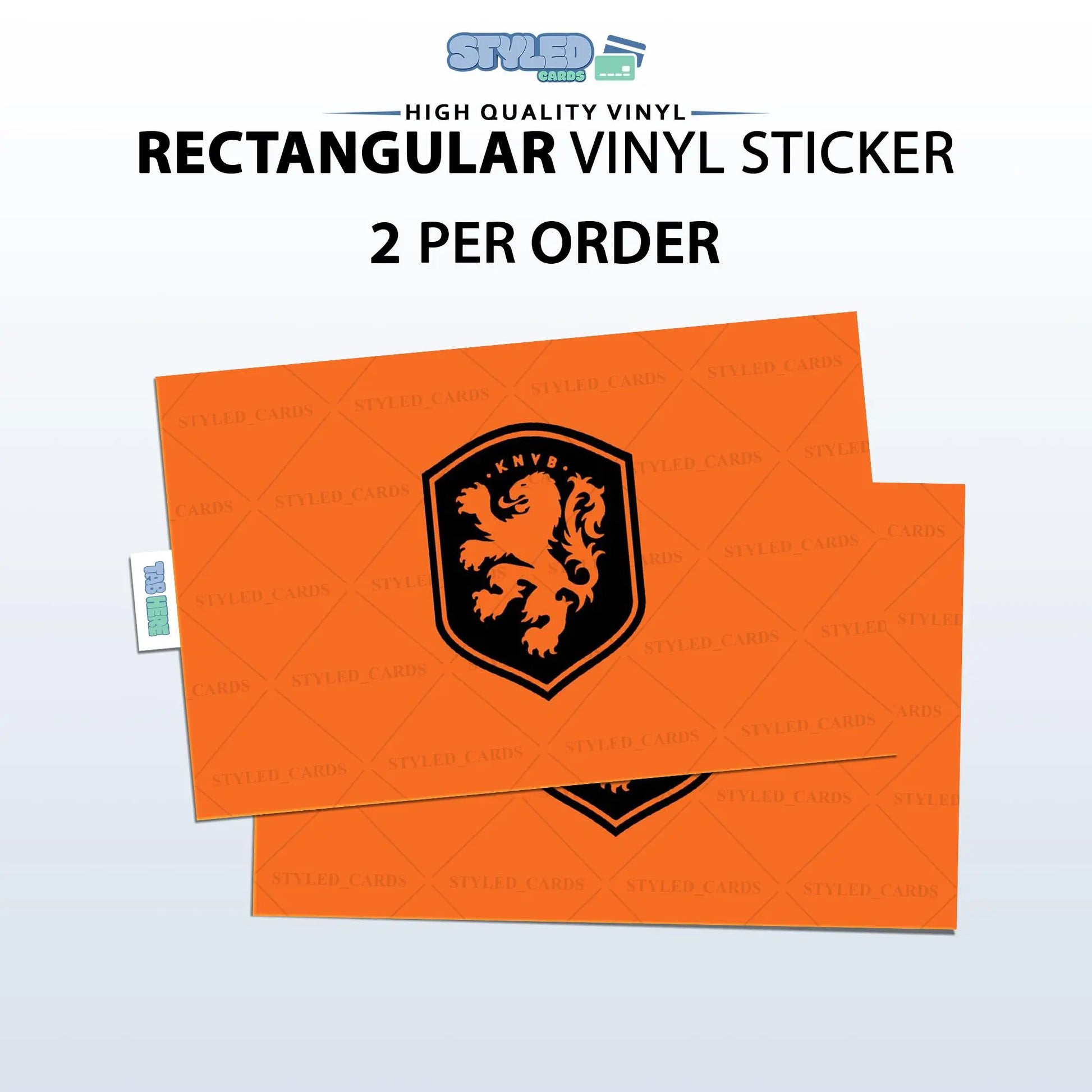 Soccer World Cup Rectangular Embossed Stickers Made with High Quality Vinyl