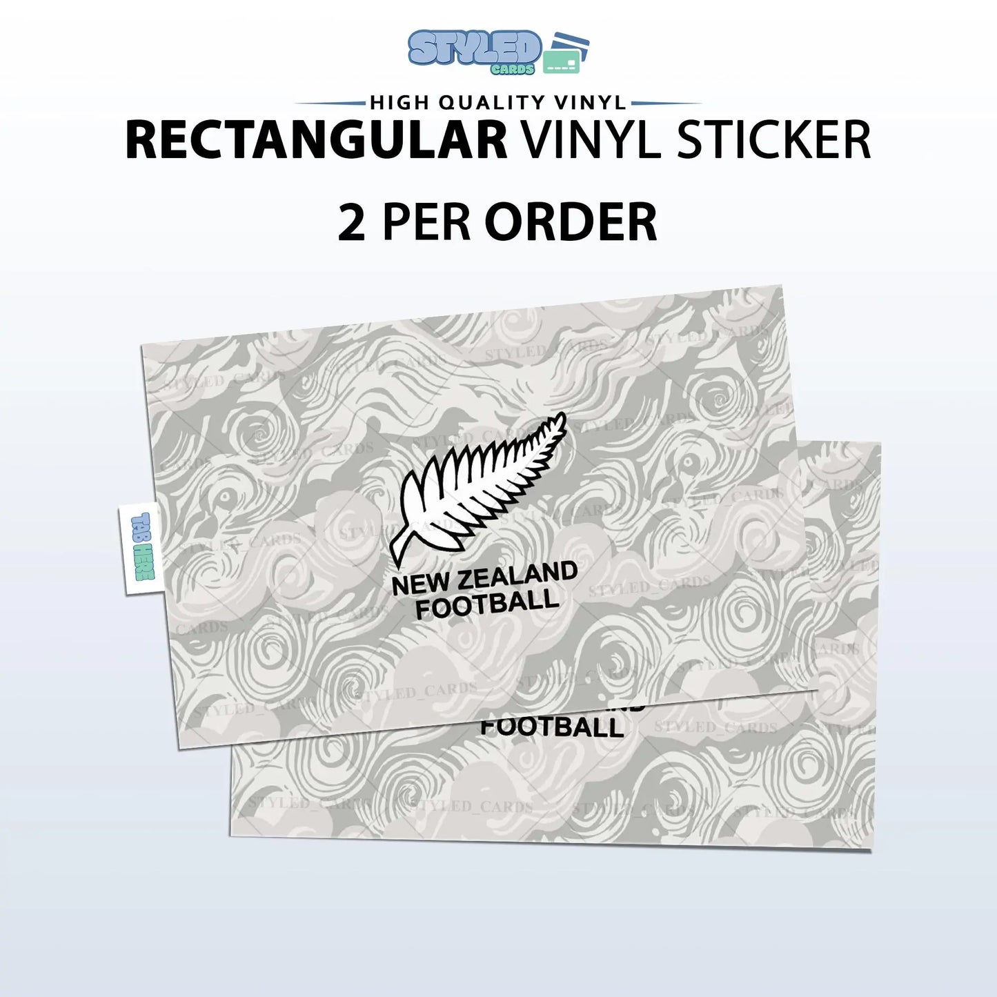 Soccer World Cup Rectangular Embossed Stickers Made with High Quality Vinyl