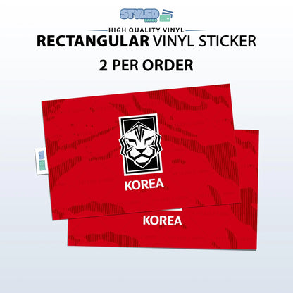 Soccer World Cup Rectangular Embossed Stickers Made with High Quality Vinyl