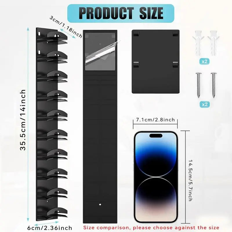 【Summervibes】2 Hat Organizer Wall Mounted Baseball Cap Rack Black or White Adhesive Mount Holds 18 Hats for Closet Door Bedroom Easy Access Display Installation