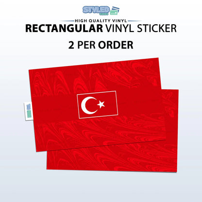 Soccer World Cup Rectangular Embossed Stickers Made with High Quality Vinyl