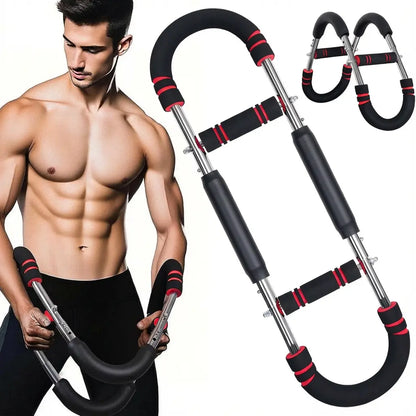 Twister Arm Trainer Adjustable Strength Bar for Chest & Arm Workout Portable Home Gym Equipment for Men Ideal for Upper Body Fitness
