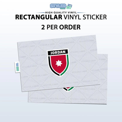 Soccer World Cup Rectangular Embossed Stickers Made with High Quality Vinyl