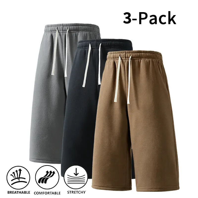 3-Pack Men’S Athletic Sweat Shorts – Elastic Drawstring Shorts for Basketball, Fitness & Running,Summer Vibe