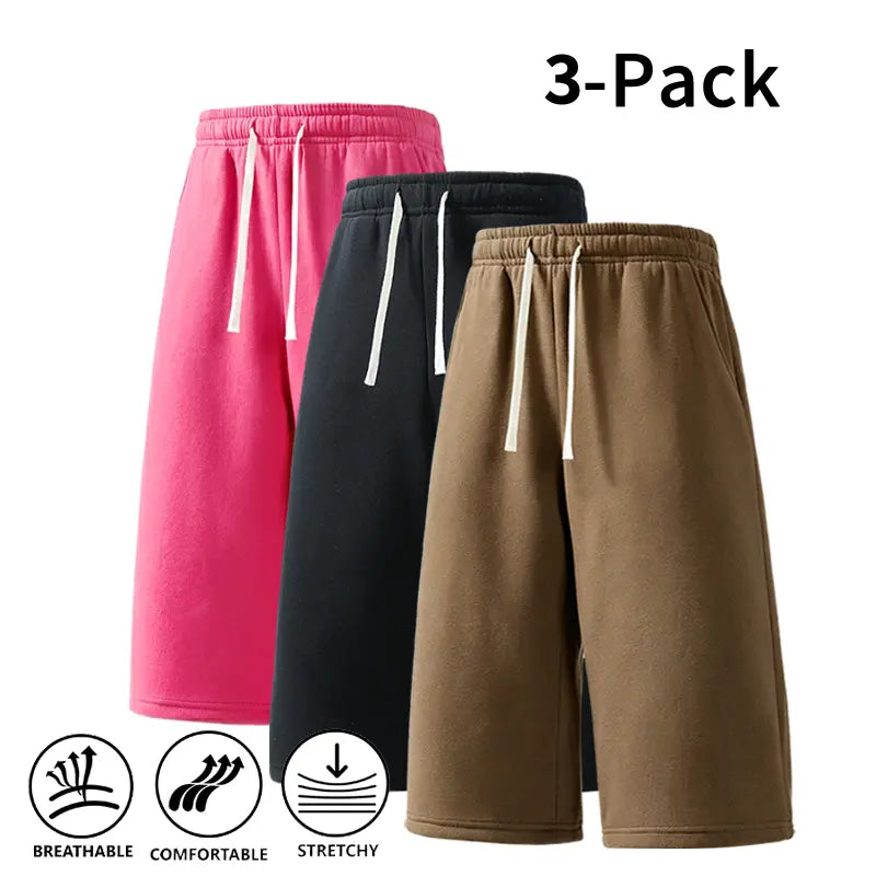 3-Pack Men’S Athletic Sweat Shorts – Elastic Drawstring Shorts for Basketball, Fitness & Running,Summer Vibe
