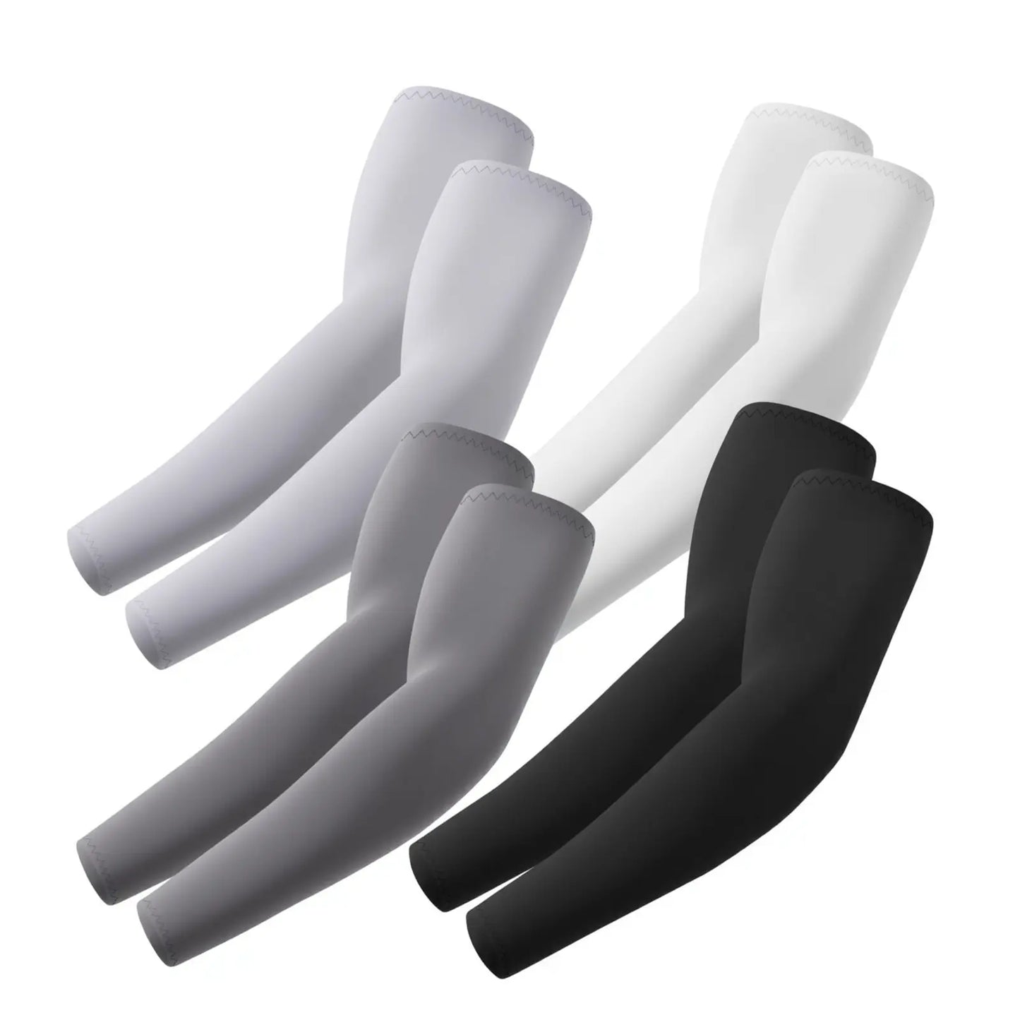 4 Pairs Cooling Arm Sleeves, UPF 50+ UV Sun Protection, Breathable Compression Sleeves for Men Women Adults, Outdoor Sports & All Seasons