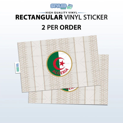 Soccer World Cup Rectangular Embossed Stickers Made with High Quality Vinyl
