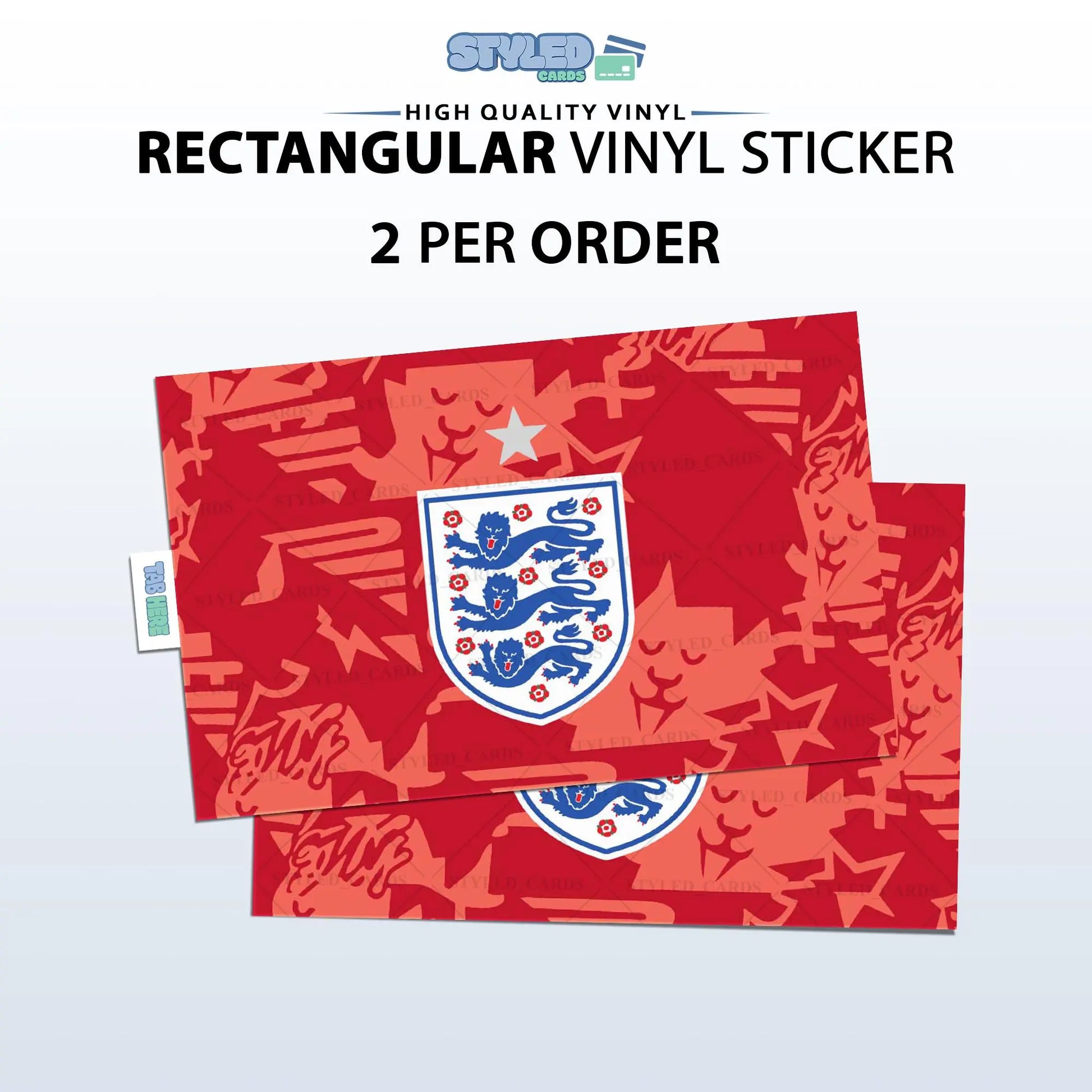 Soccer World Cup Rectangular Embossed Stickers Made with High Quality Vinyl