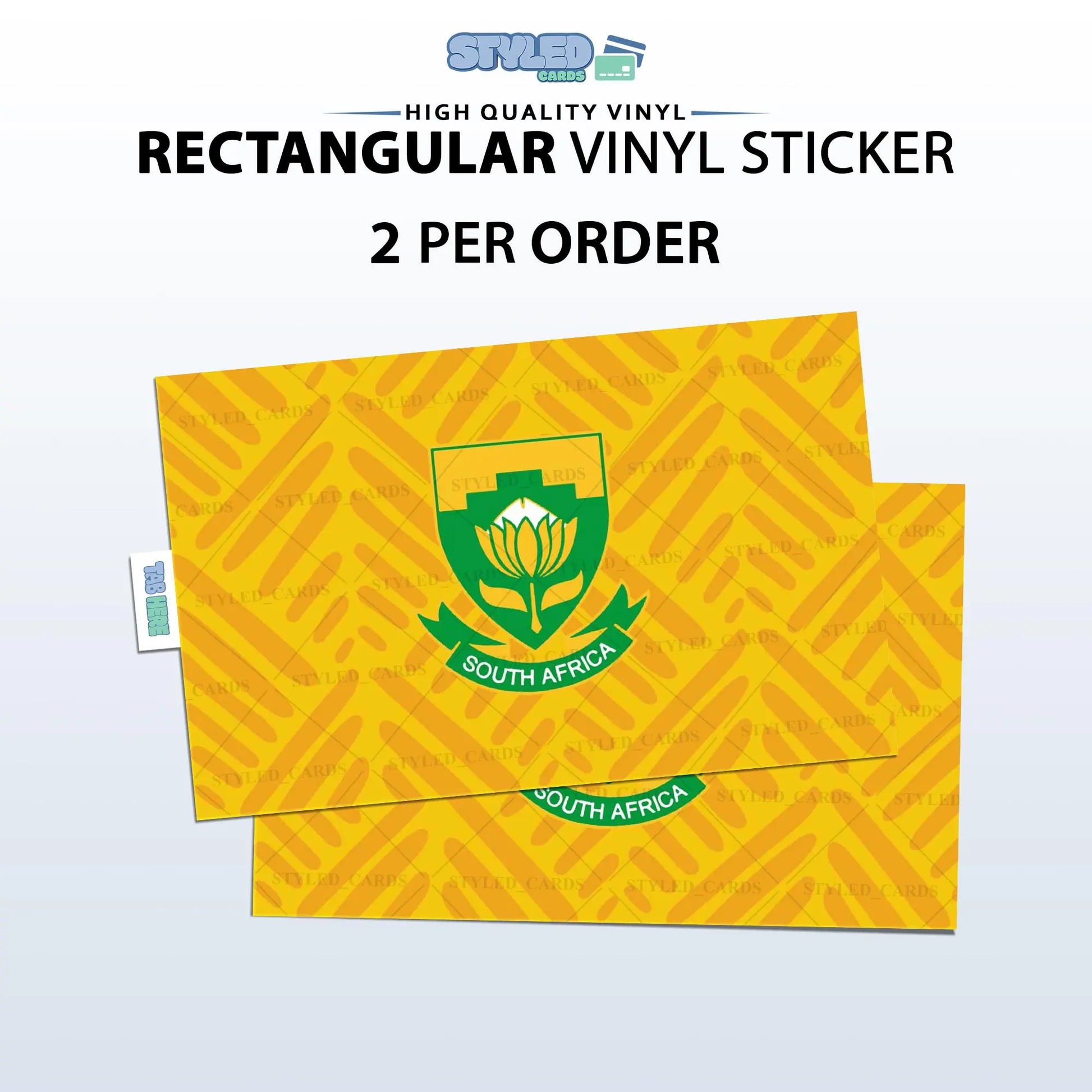 Soccer World Cup Rectangular Embossed Stickers Made with High Quality Vinyl