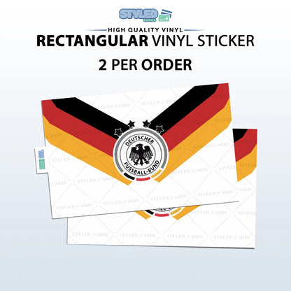 Soccer World Cup Rectangular Embossed Stickers Made with High Quality Vinyl