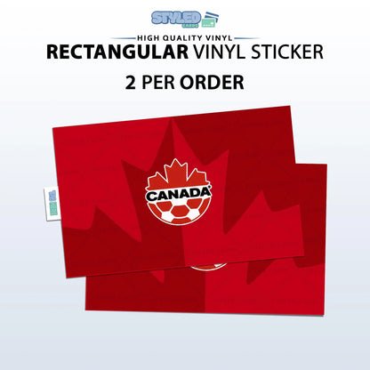 Soccer World Cup Rectangular Embossed Stickers Made with High Quality Vinyl