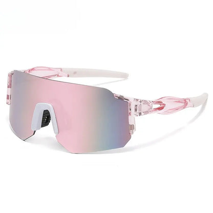 Wraparound Sports Eyeglasses with Colorful UV400 Lens, Windproof for Outdoor Cycling and Fishing