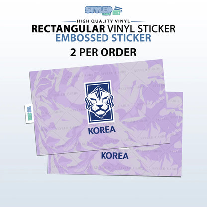 Soccer World Cup Rectangular Embossed Stickers Made with High Quality Vinyl