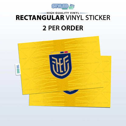 Soccer World Cup Rectangular Embossed Stickers Made with High Quality Vinyl