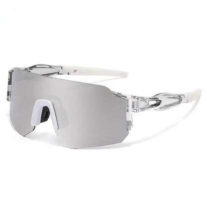 Wraparound Sports Eyeglasses with Colorful UV400 Lens, Windproof for Outdoor Cycling and Fishing